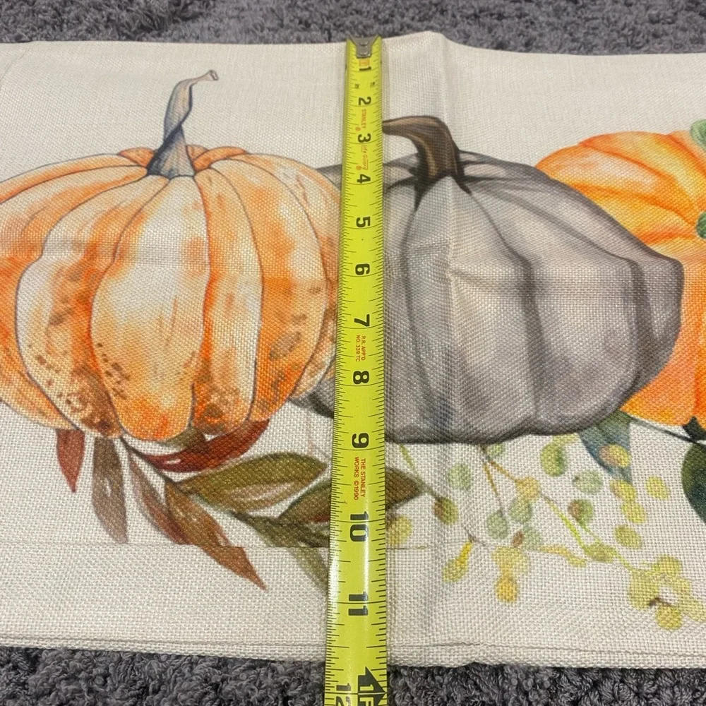 Autumn Pumpkin Decorative Throw Pillow Cover-Orange & Gray